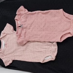 Lot of 2 Baby Girl Onesies